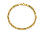 FJC Finejewelers 14 kt Yellow Gold Link Polished Chain Bracelet 8.5 Inches x 4 mm