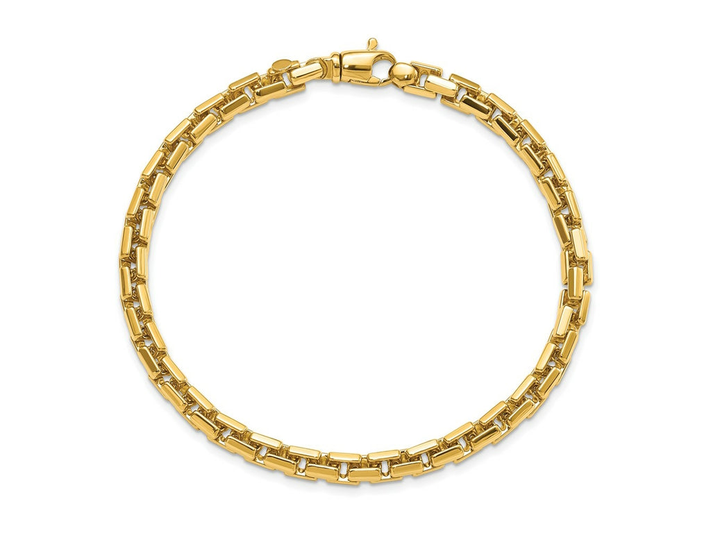 FJC Finejewelers 14 kt Yellow Gold Link Polished Chain Bracelet 8.5 Inches x 4 mm