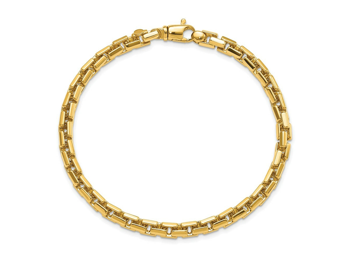 FJC Finejewelers 14 kt Yellow Gold Link Polished Chain Bracelet 8.5 Inches x 4 mm