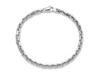 FJC Finejewelers 14 kt White Gold Link Polished Chain Bracelet 8.5 Inches x 4 mm