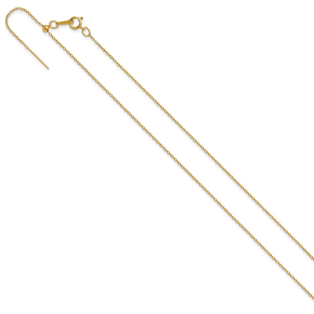 FJC Finejewelers Gold Filled Adjustable Add-A-Bead Cable 18.5in Chain 18.5 Inches x 1.15 mm