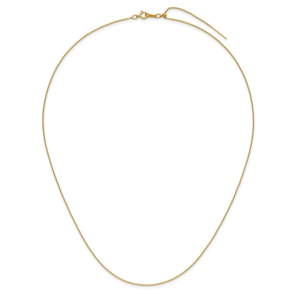 FJC Finejewelers Gold Filled Adjustable Add-A-Bead Cable Chain 22 Inches x 1.15 mm