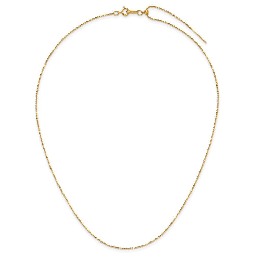 FJC Finejewelers Gold Filled Ball 1.0mm Adjustable Add-A-Bead Beaded 18.5in Chain 18.5 Inches x 1 mm