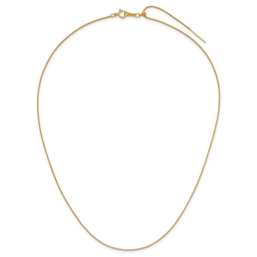 FJC Finejewelers Gold Filled .90mm Adjustable Add-A-Bead Box Chain 18.5 Inches x 0.9 mm