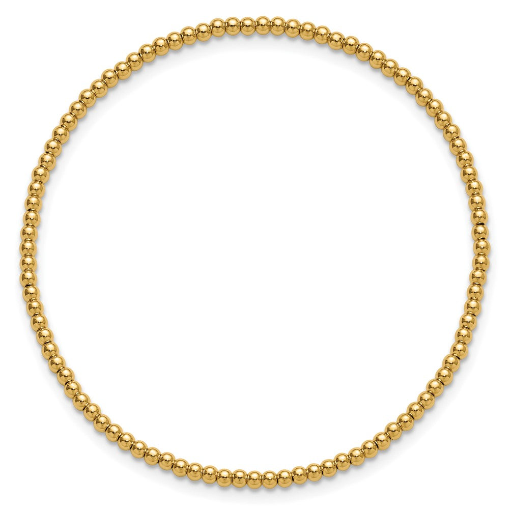 FJC Finejewelers Gold Filled 14/20 Bead and Beaded Filled Beaded Stretch Bracelet 6.5 Inches x 2 mm