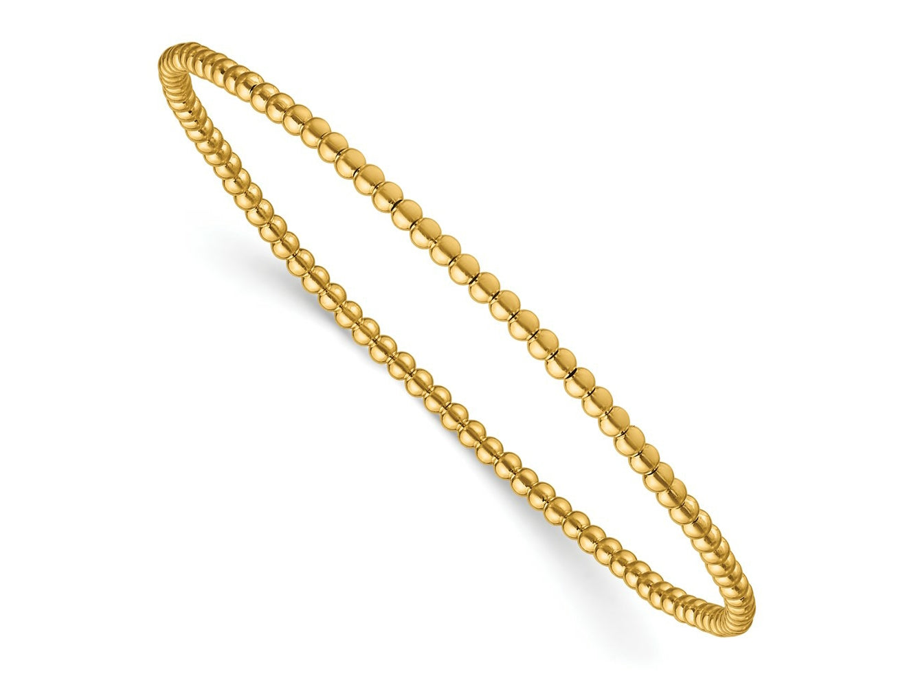 FJC Finejewelers Gold Filled 14/20 Bead and Beaded Filled Beaded Stretch Bracelet 6.5 Inches x 2 mm
