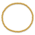 FJC Finejewelers Gold Filled Bead and Beaded Stretch Bracelet 6.5 Inches x 3 mm