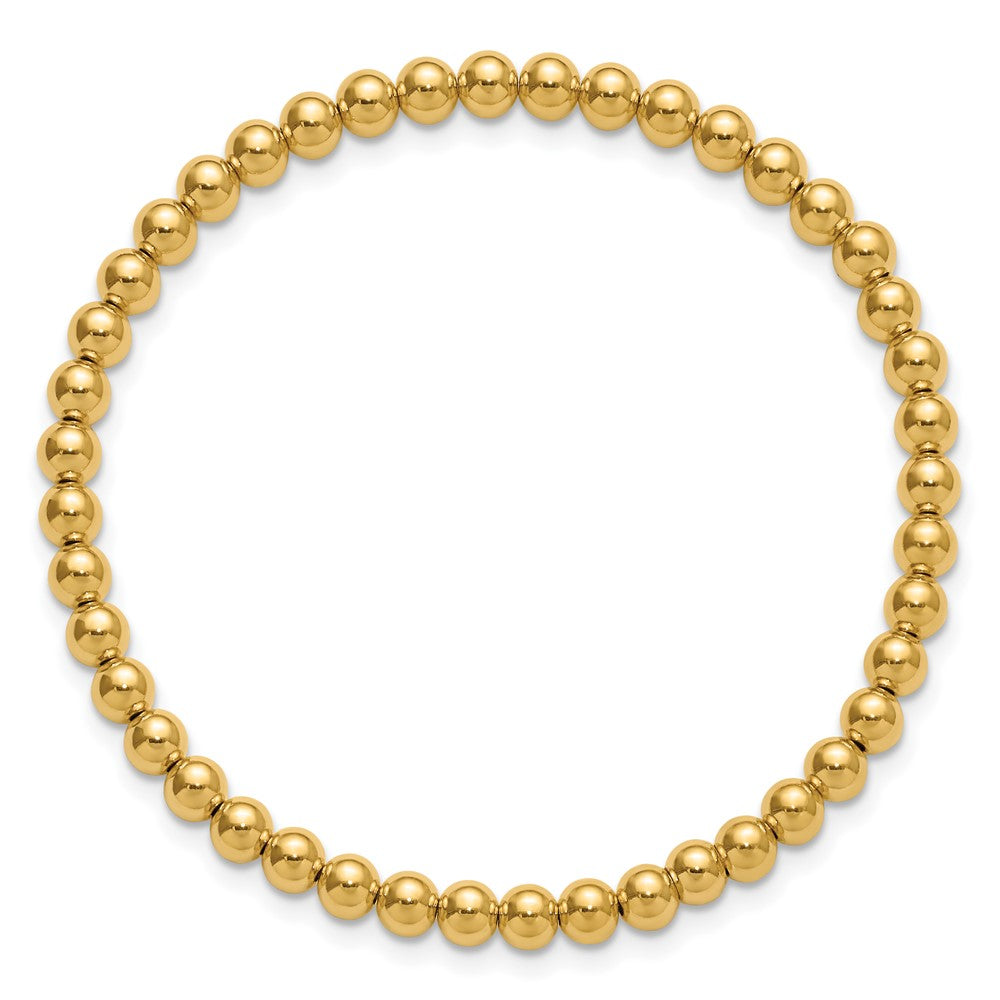 FJC Finejewelers Gold Filled Filled Beaded Stretch Bracelet 6.5 Inches x 4 mm