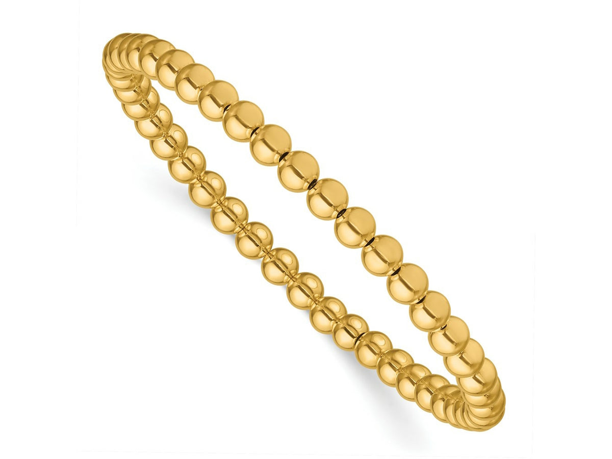 FJC Finejewelers Gold Filled Filled Beaded Stretch Bracelet 6.5 Inches x 4 mm