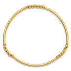 FJC Finejewelers Gold Filled Adjustable and Stretch and Wrap 1/20 Filled 3.0mm Beaded Tube Bracelet 6.7 in