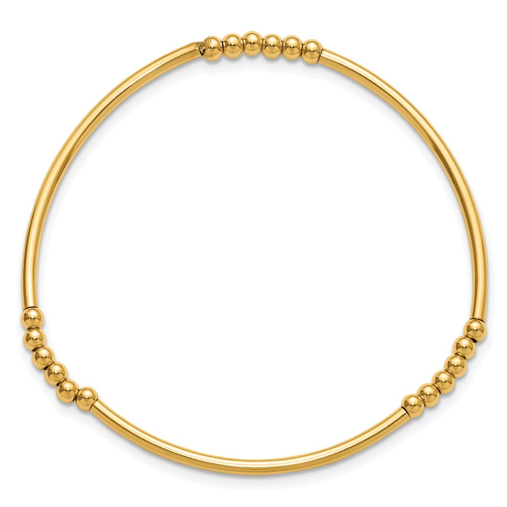 FJC Finejewelers Gold Filled Adjustable and Stretch and Wrap 1/20 Filled 3.0mm Beaded Tube Bracelet 6.7 in