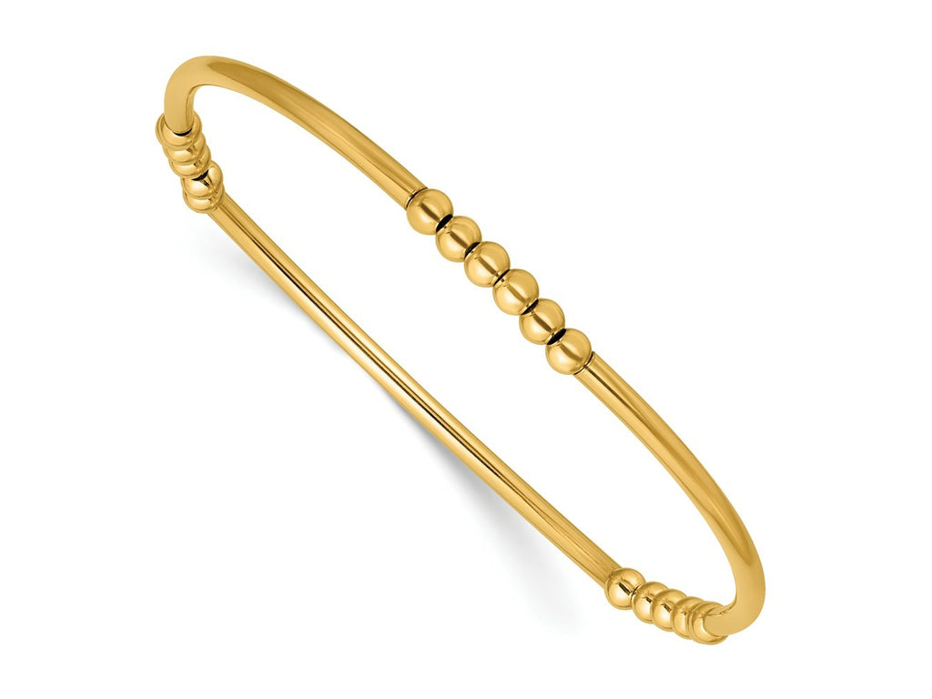 FJC Finejewelers Gold Filled Adjustable and Stretch and Wrap 1/20 Filled 3.0mm Beaded Tube Bracelet 6.7 in