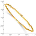 FJC Finejewelers Gold Filled Adjustable and Stretch and Wrap 3.0mm Beaded Tube 6.75in