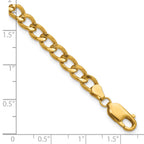 FJC Finejewelers 14 kt Yellow Gold Filled 1/20  Flat Curb 6.5in with 1in ext. Bracelet 6.5 Inches x 5.40mm