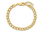 FJC Finejewelers 14 kt Yellow Gold Filled 1/20  Flat Curb 6.5in with 1in ext. Bracelet 6.5 Inches x 5.40mm