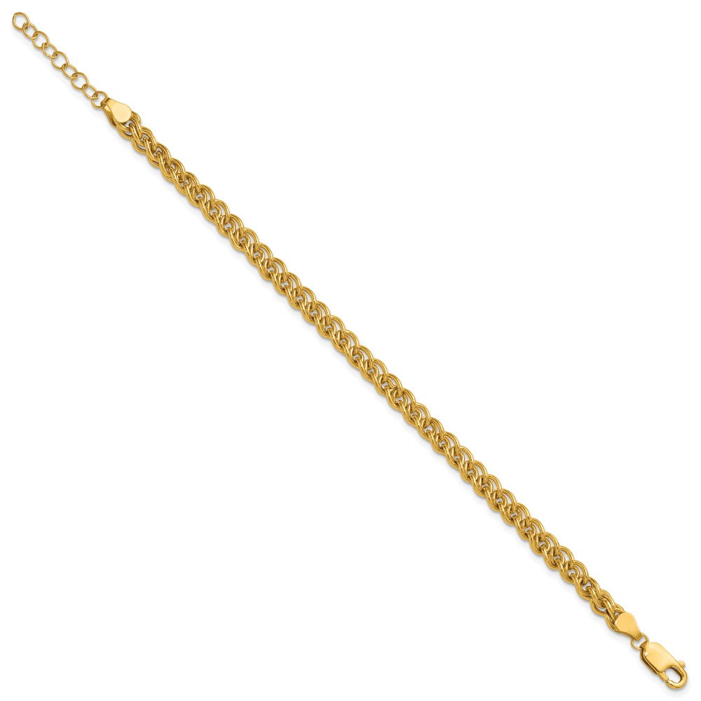 FJC Finejewelers 14 kt Yellow Gold Filled Fancy Wheat with 1in ext. Bracelet 6.5 Inches x 4.25mm