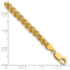 FJC Finejewelers 14 kt Yellow Gold Filled Fancy Wheat with 1in ext. Bracelet 6.5 Inches x 4.25mm