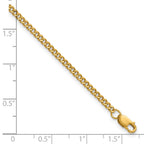 FJC Finejewelers 14 kt Yellow Gold Filled 1/20 Filled Curb with 1in ext. Bracelet 6.5 Inches x 2.3mm
