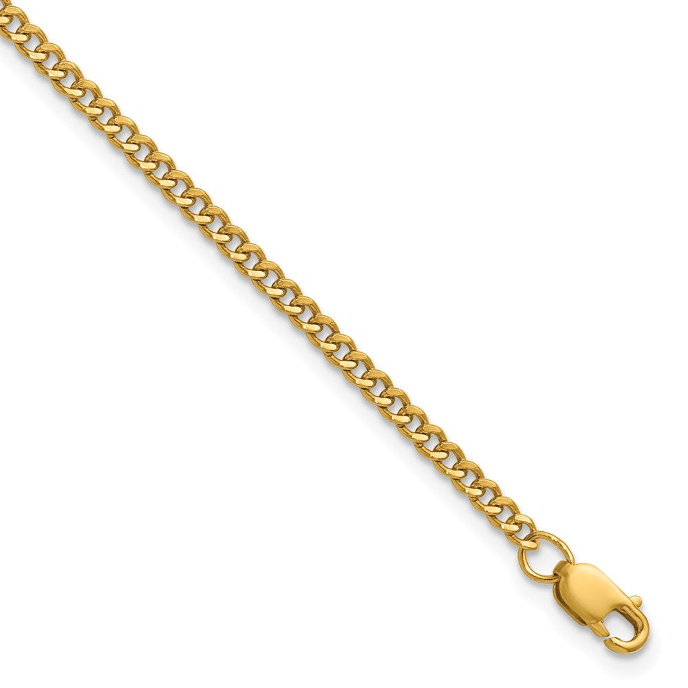 FJC Finejewelers 14 kt Yellow Gold Filled 1/20 Filled Curb with 1in ext. Bracelet 6.5 Inches x 2.3mm