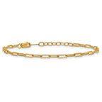 FJC Finejewelers 14 kt Yellow Gold Filled 1/20 Filled 2.50mm Flat Paperclip Link with 1in ext. Bracelet 6.5 Inches