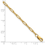 FJC Finejewelers 14 kt Yellow Gold Filled 1/20 Filled 2.50mm Flat Paperclip Link with 1in ext. Bracelet 6.5 Inches