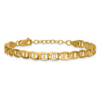 FJC Finejewelers 14 kt Yellow Gold Filled 5.4mm Mariner Link 6.5in with 1in ext. Bracelet
