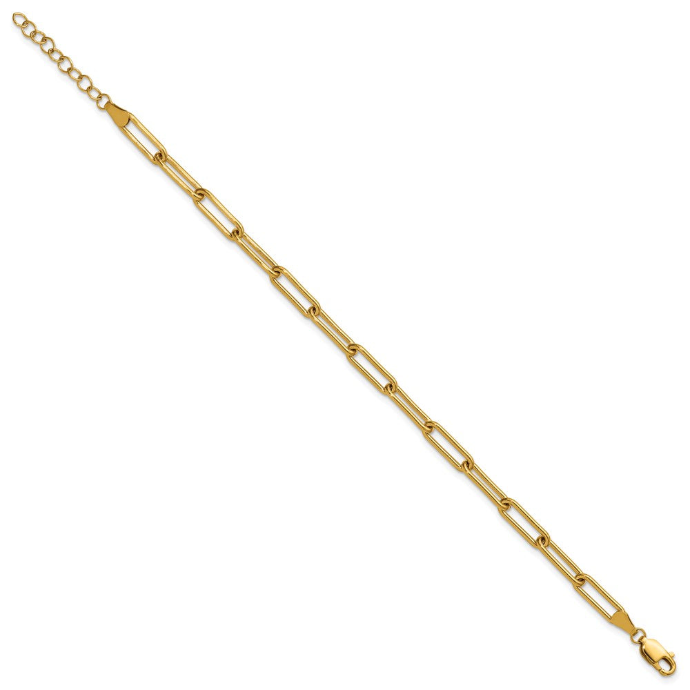 FJC Finejewelers 14 kt Yellow Gold Filled 1/20 Filled 4.1mm Paperclip Link 6.5in with 1in ext. Bracelet
