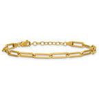 FJC Finejewelers 14 kt Yellow Gold Filled 1/20 Filled 4.1mm Paperclip Link 6.5in with 1in ext. Bracelet