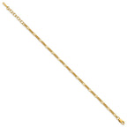 FJC Finejewelers 14 kt Yellow Gold Filled 1/20 Filled 2.20mm Figaro 6.5in with 1in ext. Bracelet'