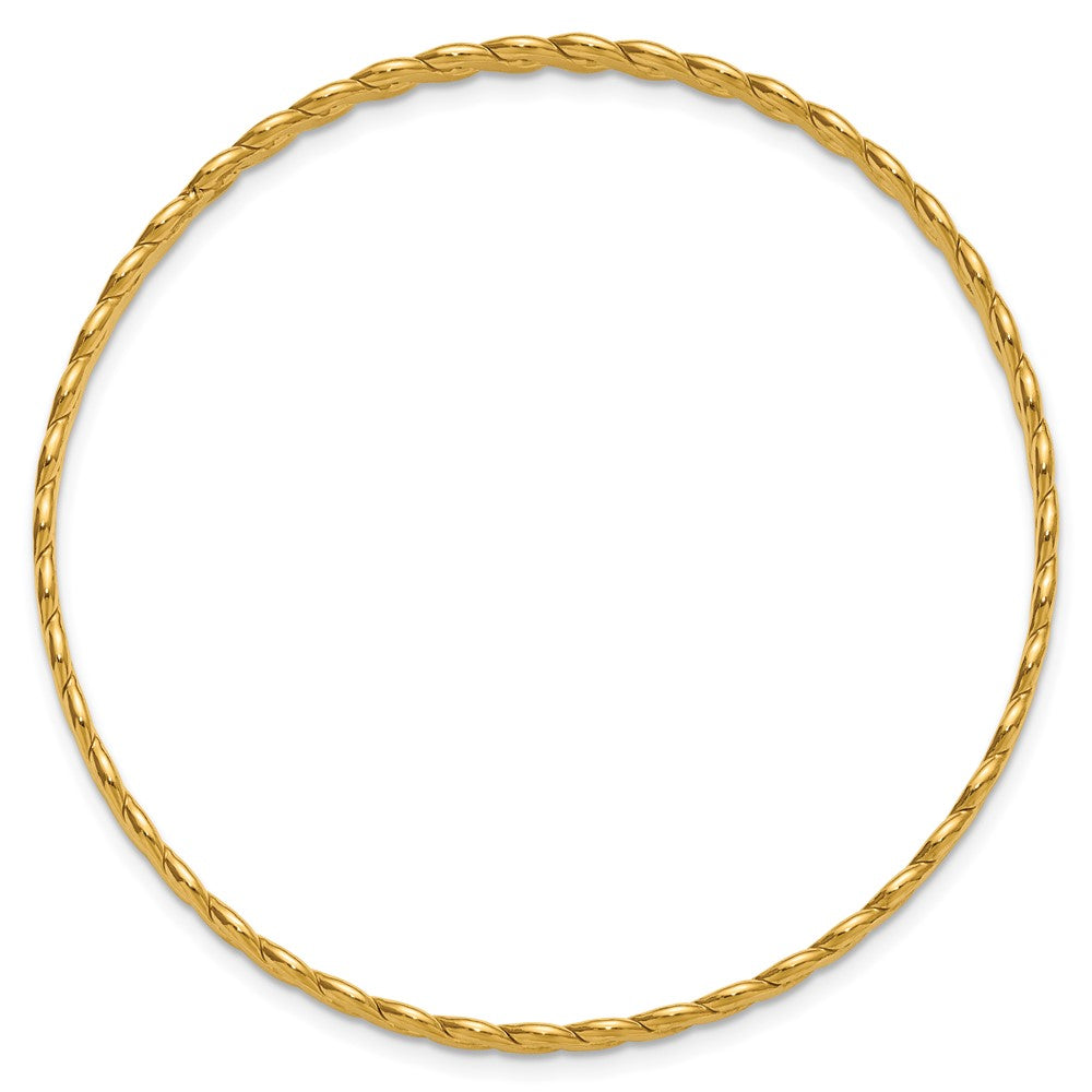 FJC Finejewelers 14 kt Yellow Gold Filled 1/20 Filled Woven Bangle 3.5 mm
