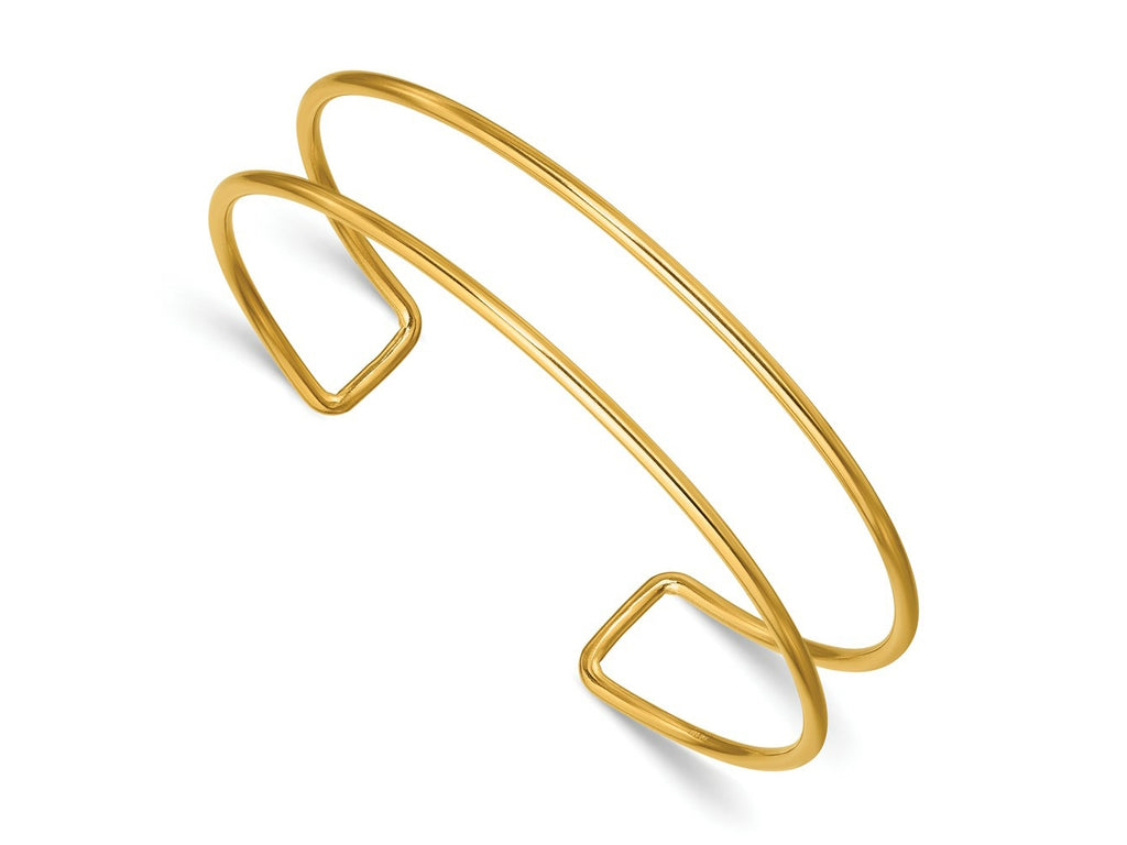 FJC Finejewelers 14 kt Yellow Gold 1/20 Filled Double Bangle