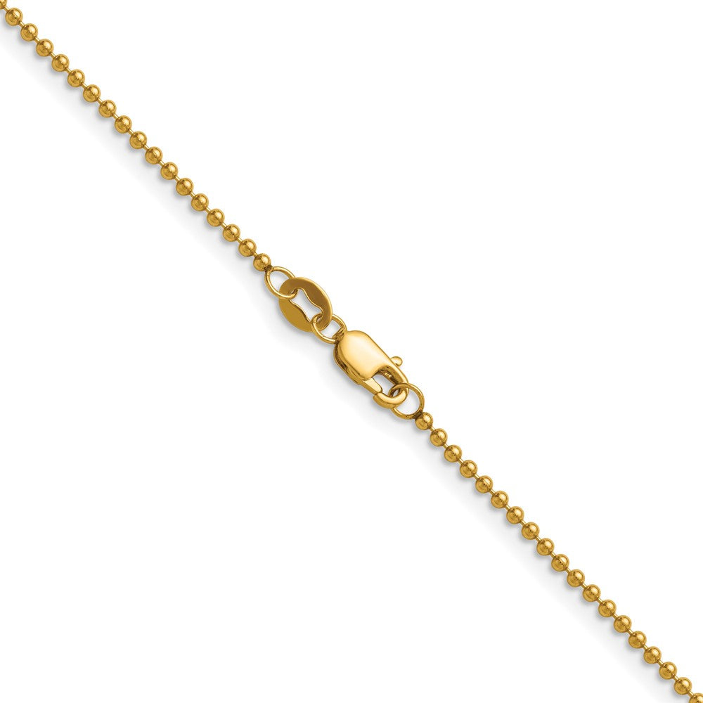 FJC Finejewelers 14 kt Yellow Gold Filled 1/20 Filled Ball with Lobster Clasp Chain 16 Inches x 1.5 mm