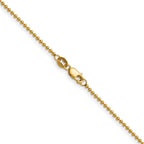 FJC Finejewelers 14 kt Yellow Gold Filled 1/20 Filled Ball with Lobster Clasp Chain 18 Inches x 1.5 mm