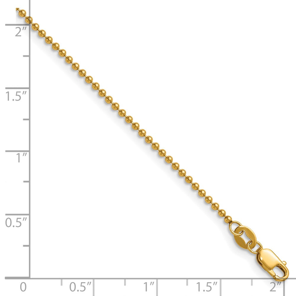 FJC Finejewelers 14 kt Yellow Gold Filled 1/20 Filled Ball with Lobster Clasp Chain 20 Inches x 1.5 mm