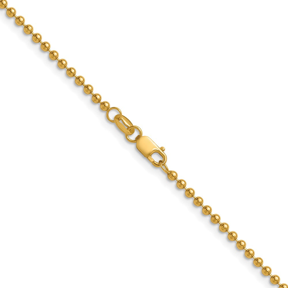 FJC Finejewelers 14 kt Yellow Gold Filled 1/20 Filled Ball with Lobster Clasp 16in Chain 16 Inches x 2 mm