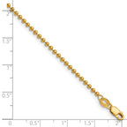 FJC Finejewelers 14 kt Yellow Gold 1/20 Filled Ball with Lobster Clasp Chain 20 Inches x 2 mm