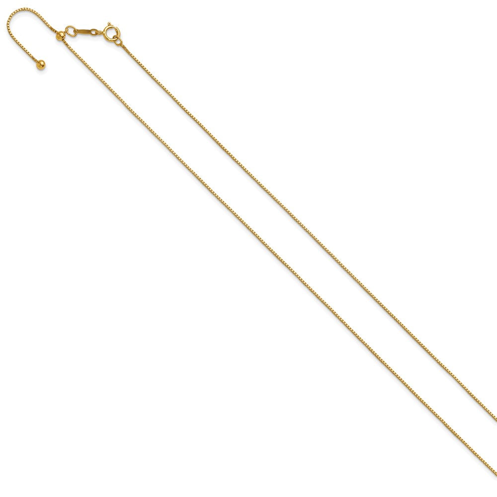 FJC Finejewelers 14 kt Yellow Gold Filled 1/20 Filled Adjustable Box Chain 22 Inches x 0.8 mm