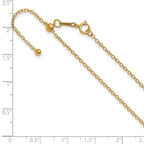 FJC Finejewelers 14 kt Yellow Gold Filled 1/20 Filled Adjustable Cable Chain 22 Inches x 1.7 mm