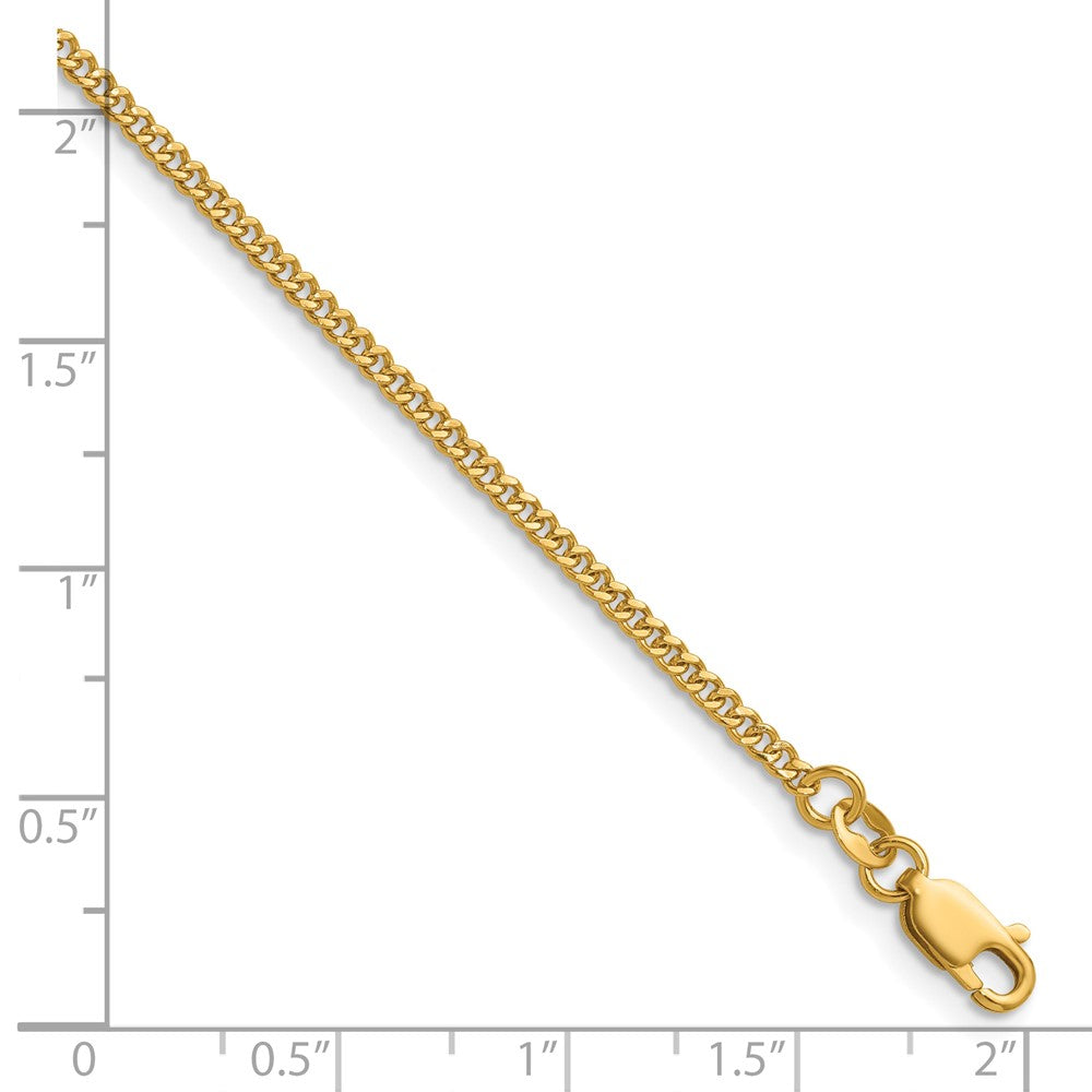 FJC Finejewelers 14 kt Yellow Gold Filled 1/20 Filled Curb with Lobster Clasp Chain 18 Inches x 2 mm
