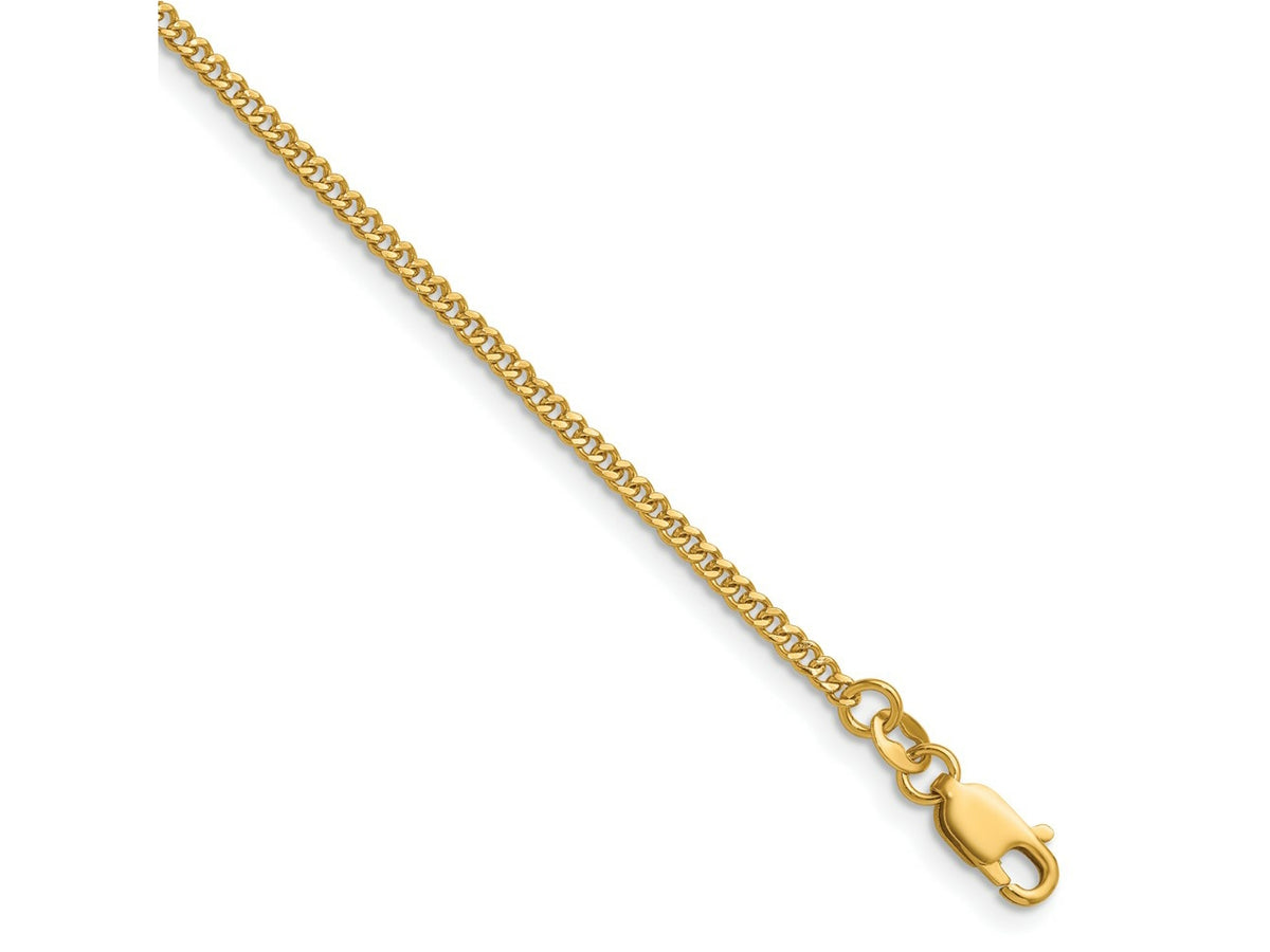 FJC Finejewelers 14 kt Yellow Gold Filled 1/20 Filled Curb with Lobster Clasp Chain 20 Inches x 2 mm
