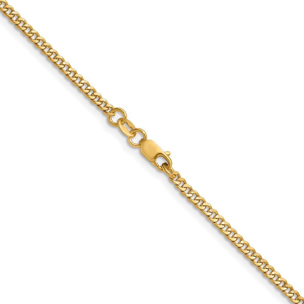 FJC Finejewelers 14 kt Yellow Gold 1/20 Filled Curb with Lobster Clasp Chain 18 Inches x 2.3 mm