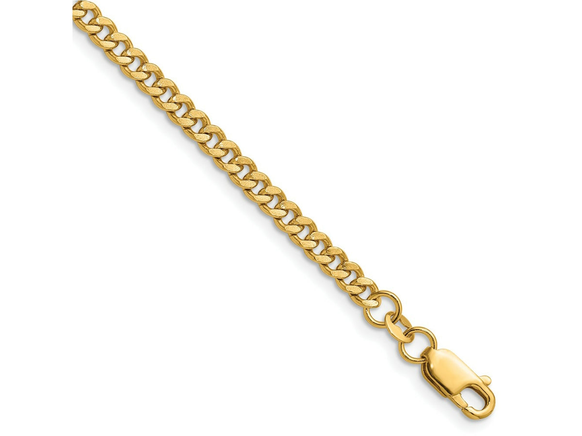 FJC Finejewelers 14 kt Yellow Gold Filled 1/20 Filled Curb with Lobster Clasp Chain 18 Inches x 3.5 mm