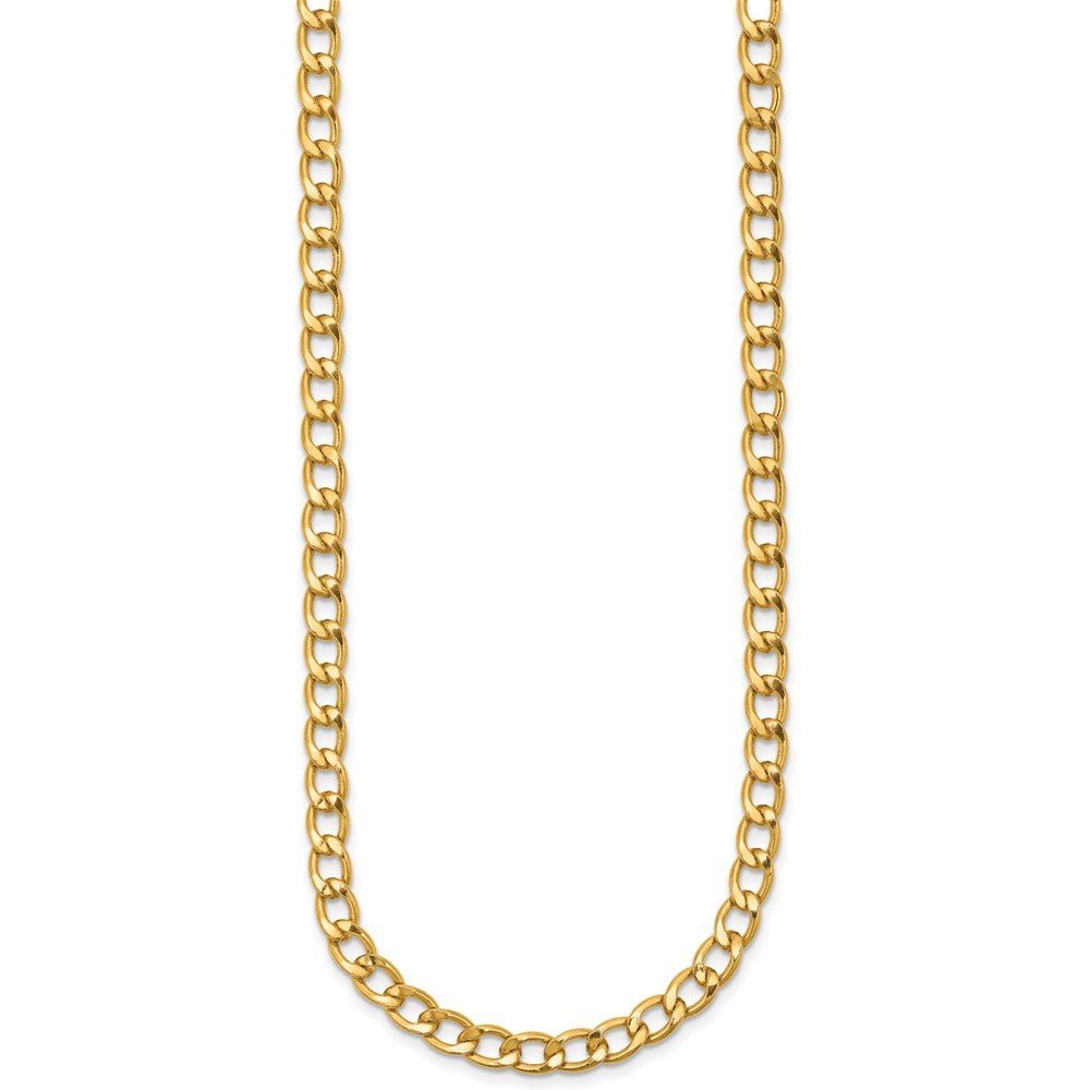 FJC Finejewelers 14 kt Yellow Gold Filled 1/20 Filled Curb with Lobster Clasp Chain 18 Inches x 5.25 mm
