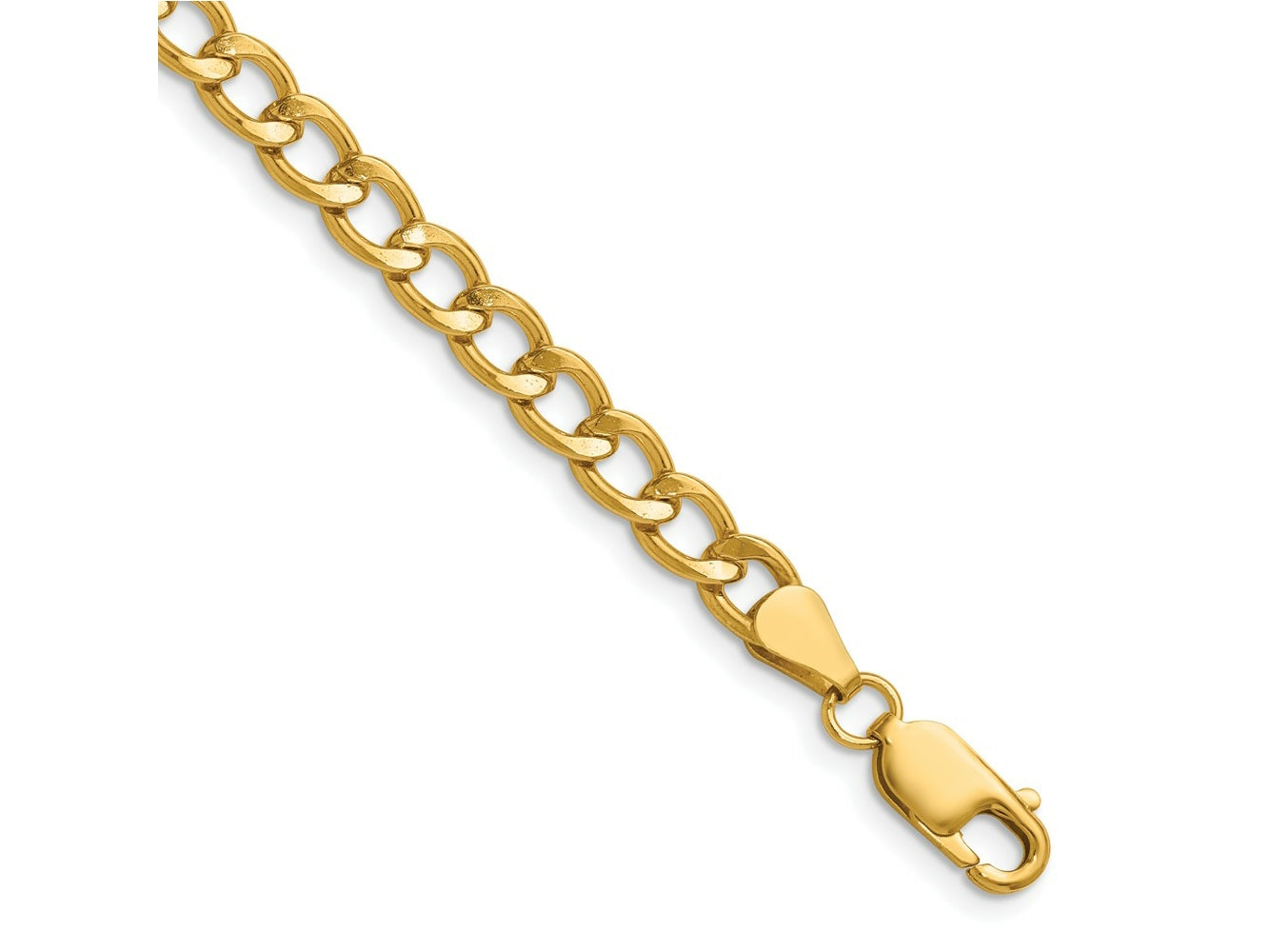 FJC Finejewelers 14 kt Yellow Gold Filled 1/20 Filled Curb with Lobster Clasp Chain 20 Inches x 5.25 mm