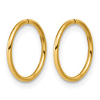 FJC Finejewelers 14 kt Yellow Gold 1/20 Filled Sleeper Hoop Earrings 1 x 12 mm