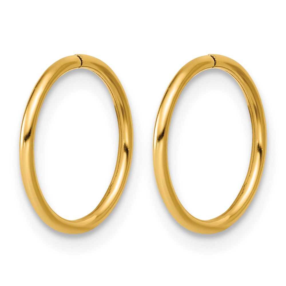 FJC Finejewelers 14 kt Yellow Gold 1/20 Filled Sleeper Hoop Earrings 1 x 12 mm