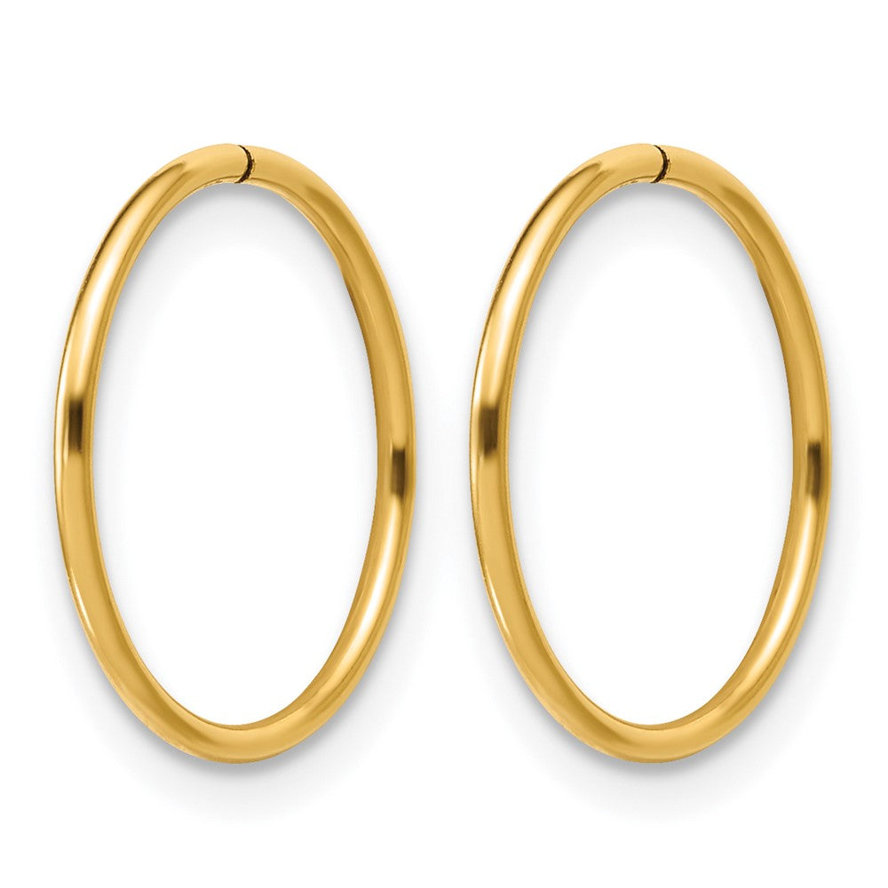 FJC Finejewelers 14 kt Yellow Gold 1/20 Filled Sleeper Hoop Earrings 1 x 15 mm