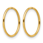 FJC Finejewelers 14 kt Yellow Gold 1/20 Filled Sleeper Hoop Earrings 1 x 15 mm