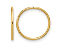 FJC Finejewelers 14 kt Yellow Gold 1/20 Filled Sleeper Hoop Earrings 1 x 15 mm