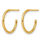 FJC Finejewelers 14 kt Yellow Gold Filled 1/20 Filled Post Hoop Earrings 1.3 x 15 mm